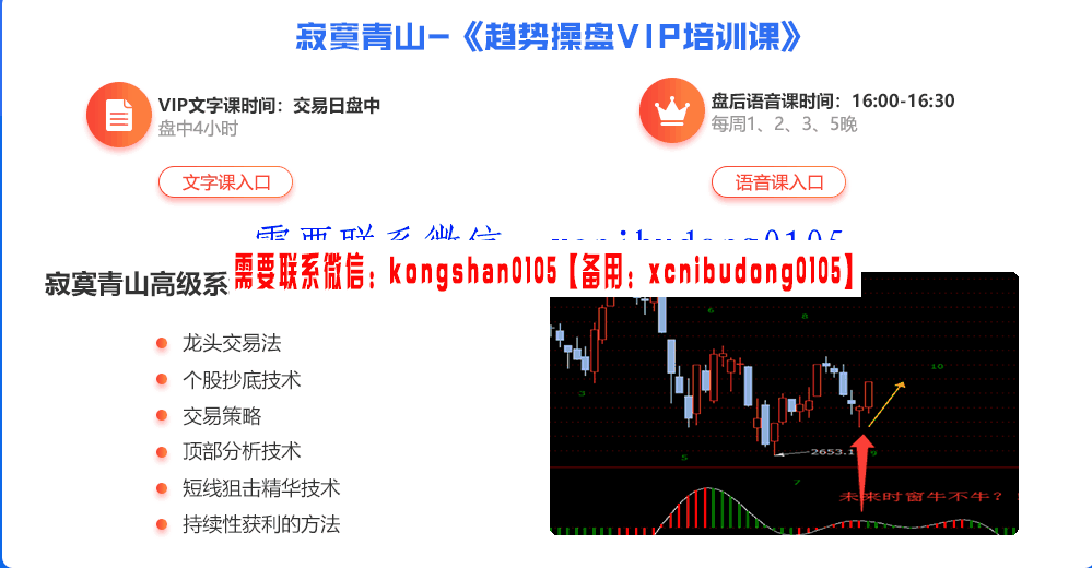 寂寞青山趋势操盘VIP系统课