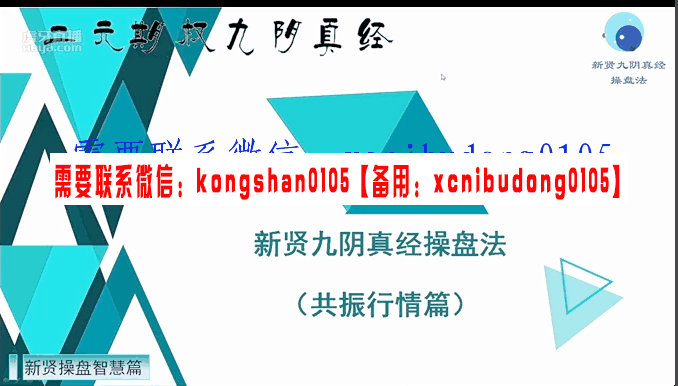 新贤融慧新贤老师九阴真经操盘法中级班视频课程_2