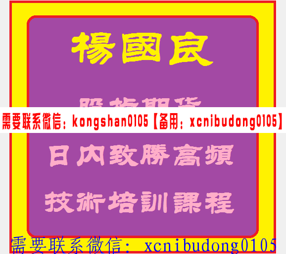 杨国良股指期货日内高清视频
