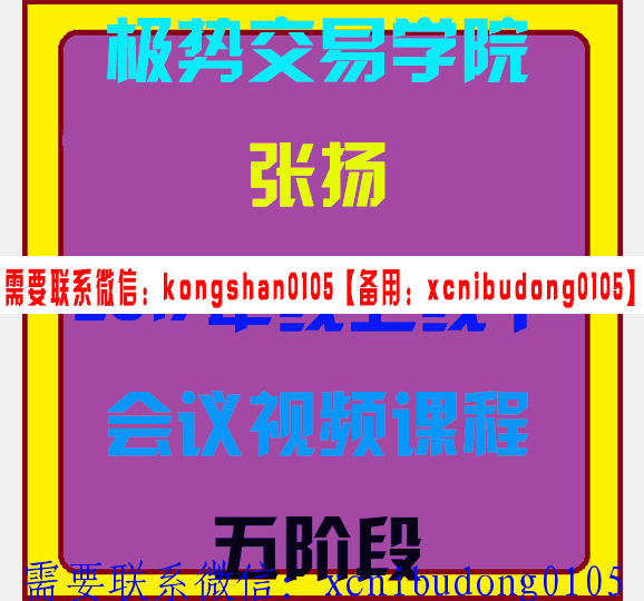 极势交易学院张扬2017年线下线上会议视频课程五阶段