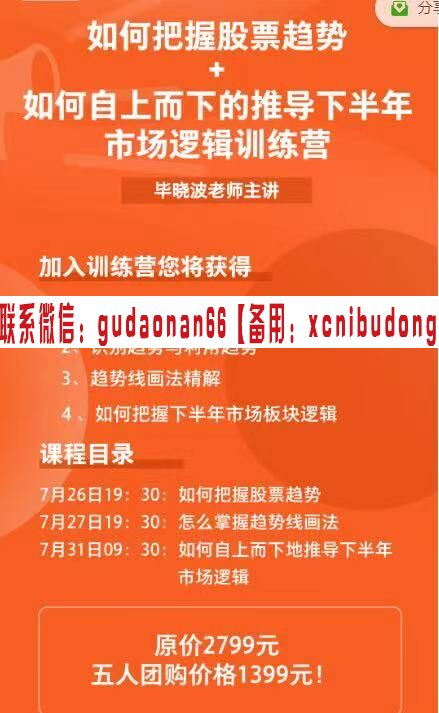 毕晓波2021年scs超级蜡烛图把握股票趋势趋势线画法视频课程