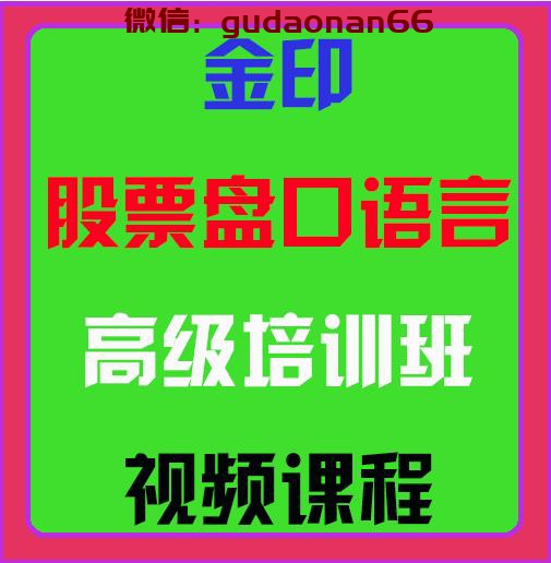 金印股票盘口语音高级培训班视频课程-期货课程哪个好